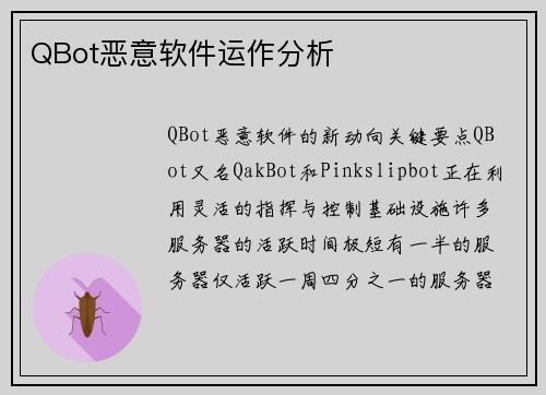 QBot恶意软件运作分析 